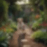 Vibrant garden featuring non-toxic plants safe for dogs