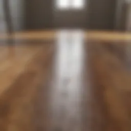 Pristine hardwood floor after cleaning