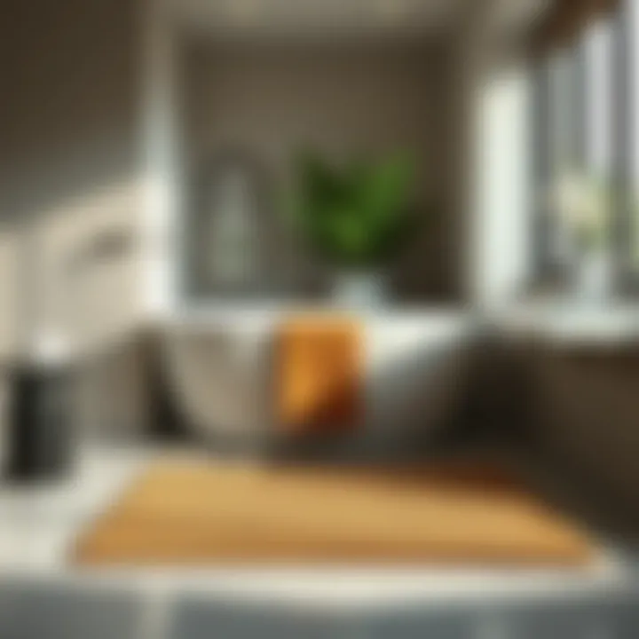 Elegant Bath Mat Arrangement Elegant bath mat arrangement in a modern bathroom