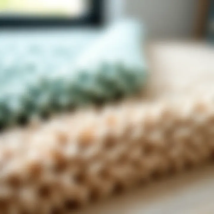 Bath Mat Materials and Textures Close-up of various bath mat materials and textures