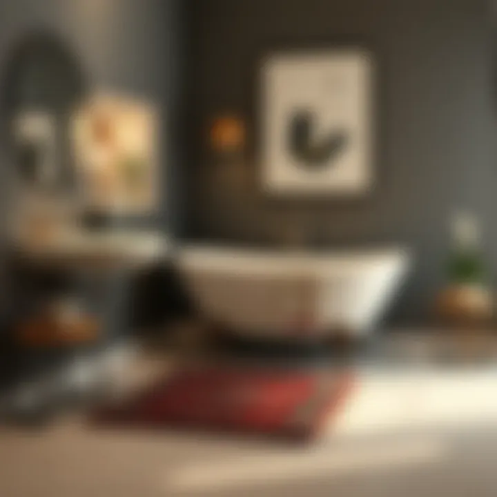 Stylish Bathroom Layout Stylish bathroom layout showcasing optimal mat placement