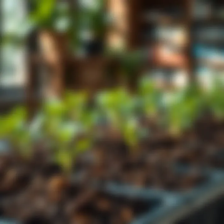 Healthy plants thriving in coco coir mix