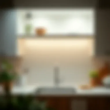 Under-Cabinet Lighting in Small Spaces Under-cabinet lighting showcasing kitchen workspace