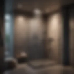 Sleek modern shower design featuring glass panels and minimalistic fixtures