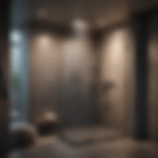 Sleek modern shower design featuring glass panels and minimalistic fixtures