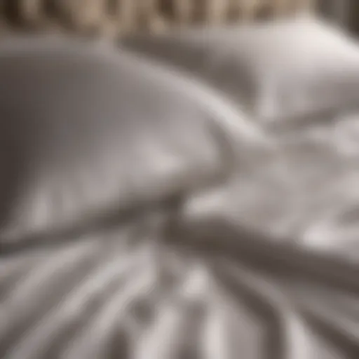 Close-up of luxurious sheets showcasing texture and softness