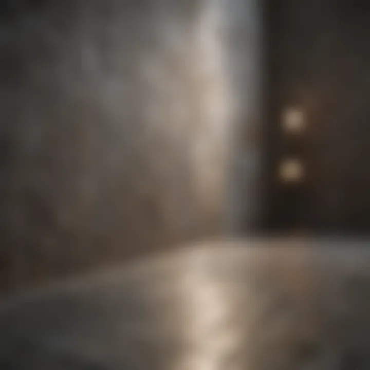 Close-up of textured tile surfaces enhancing aesthetic appeal