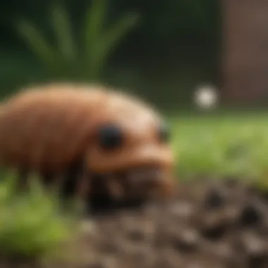Understanding Grubs in Your Lawn A close-up view of grubs in a lawn