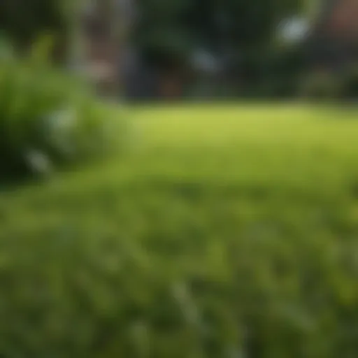 Vibrant green lawn showcasing optimal grass growth