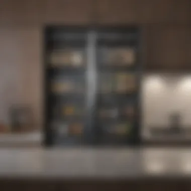 Innovative cabinet organization using vertical dividers for gadgets