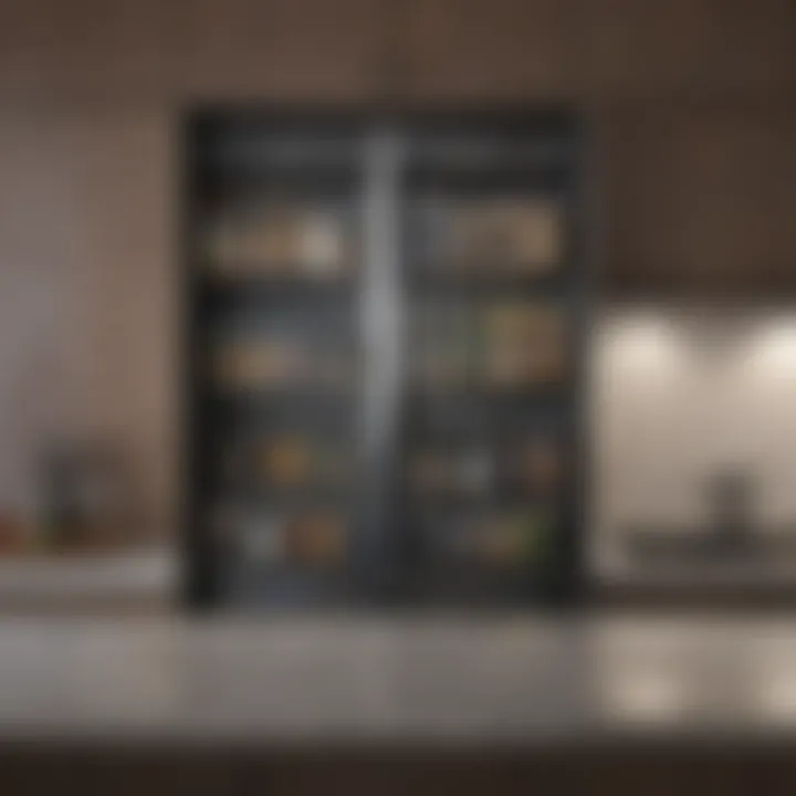 Innovative cabinet organization using vertical dividers for gadgets