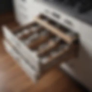Pull-Out Drawers for Easy Access Stylish pull-out drawers showcasing neatly arranged kitchen tools