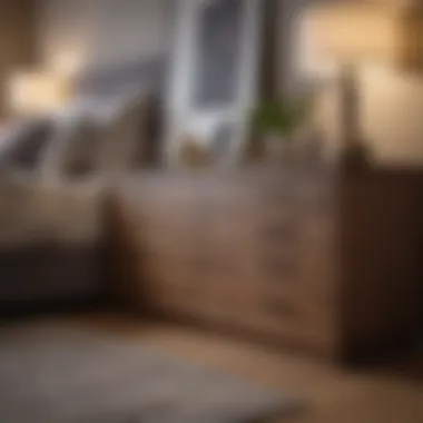 Modern Under-Bed Design Integration Modern design of a chest of drawers fitting seamlessly with bedroom decor.