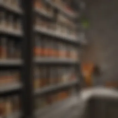 Maximizing Vertical Space for Spices Utilization of vertical space in a kitchen for spice storage.
