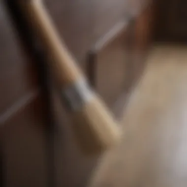 Expert Brush Techniques for Smooth Application Detailed view of a brush technique on cupboard
