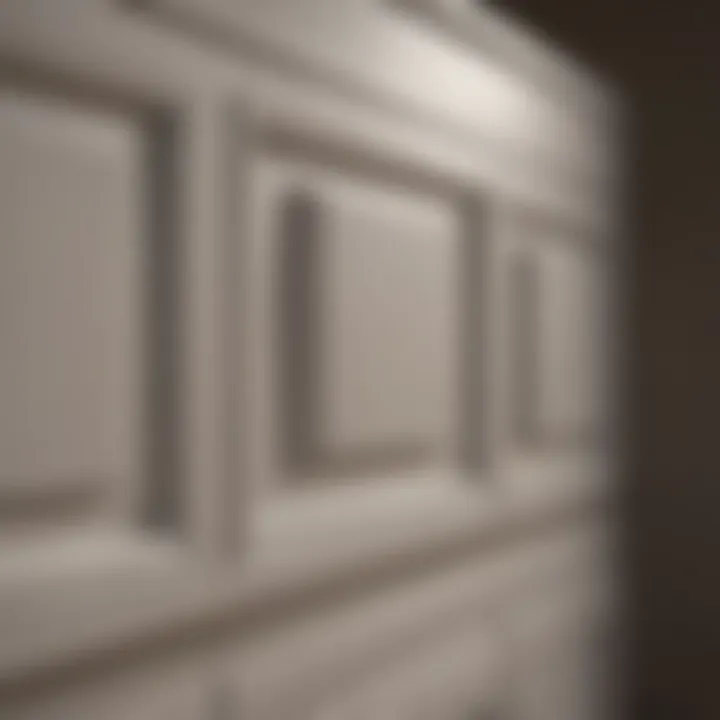 Close-up of the final painted cupboard finish