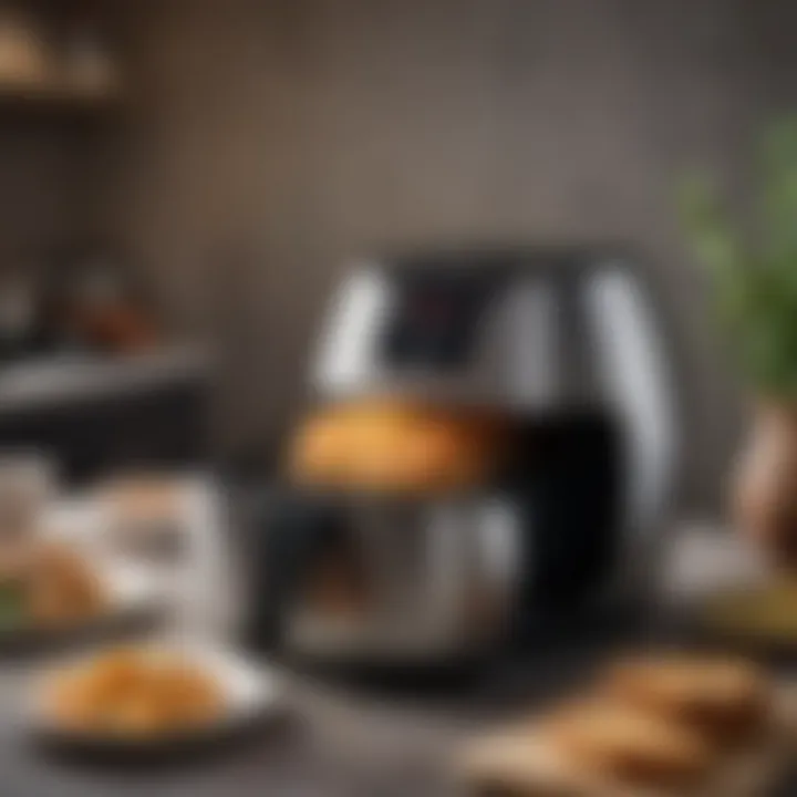 Healthy meal prepared using Philips air fryer with stainless steel basket