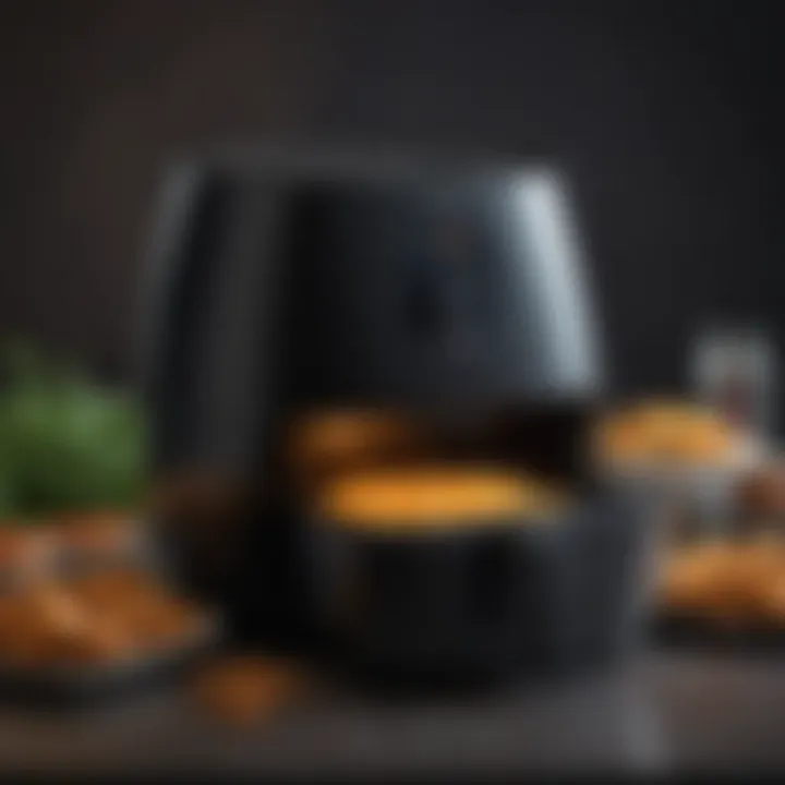 Philips air fryer with various settings displayed