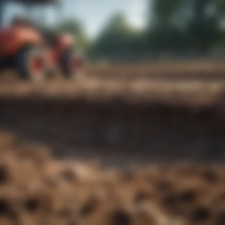 Well-tilled soil bed prepared for grass seed planting