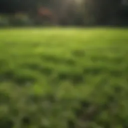 Freshly seeded lawn showcasing vibrant grass growth