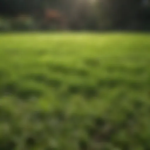 Freshly seeded lawn showcasing vibrant grass growth
