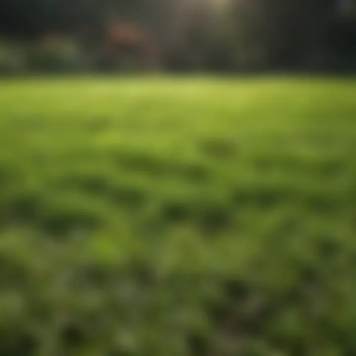 Freshly seeded lawn showcasing vibrant grass growth