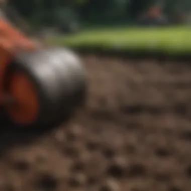Essential Tools for Soil Preparation Tools laid out for soil preparation in lawn care