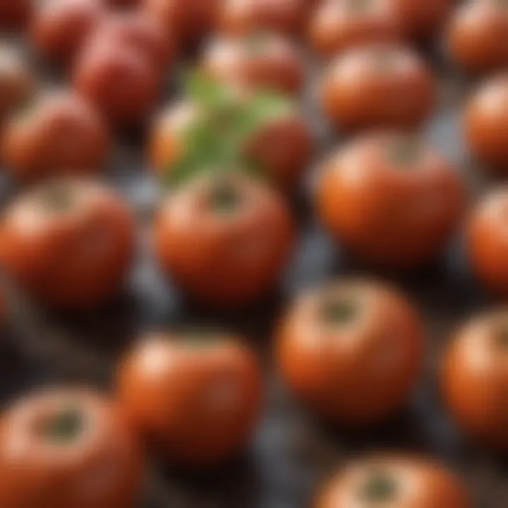Close-up of a plastic tomato pot showcasing its drainage holes and soil texture