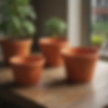 Comparison of Plastic and Clay Tomato Pots An illustrated comparison of plastic tomato pots versus traditional clay pots