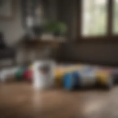 Selecting the Right Paint for Your Living Room A selection of paint cans highlighting practical choices