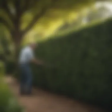 Expert Gardening Techniques for Privacy Hedges Expert gardener planting a privacy hedge