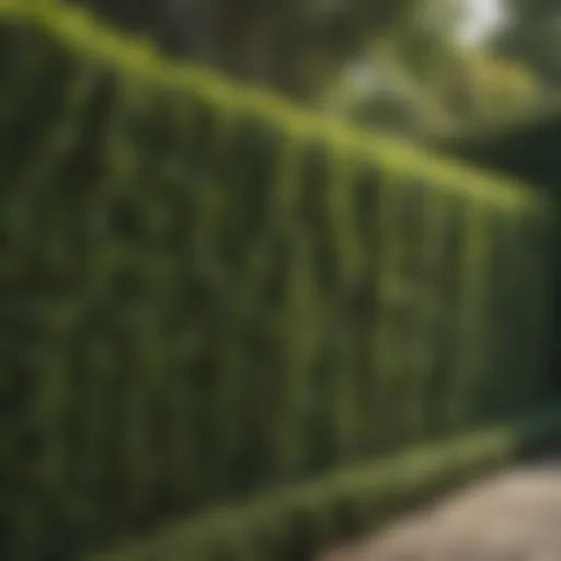 Lush privacy hedge creating a serene outdoor space