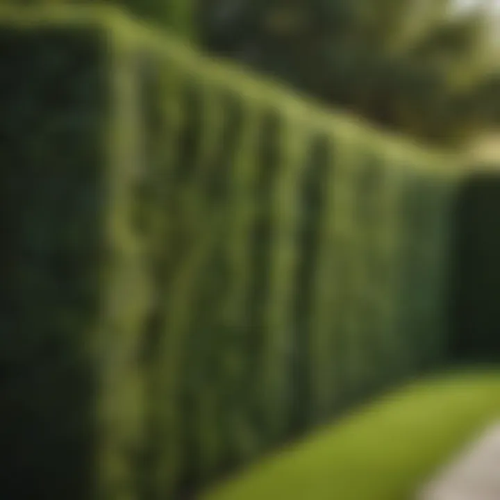 Well-maintained hedge providing an intimate garden setting