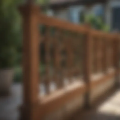 Elegant wooden porch railing design providing privacy