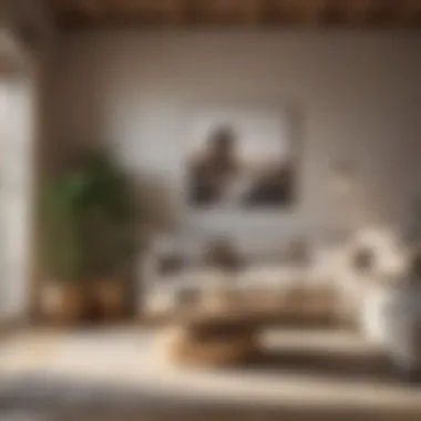 Neutral Comfort for Relaxation Neutral tones complemented by natural light in a cozy space