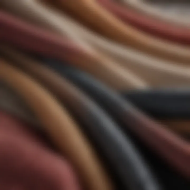 A fabric swatch guide showing different upholstery types