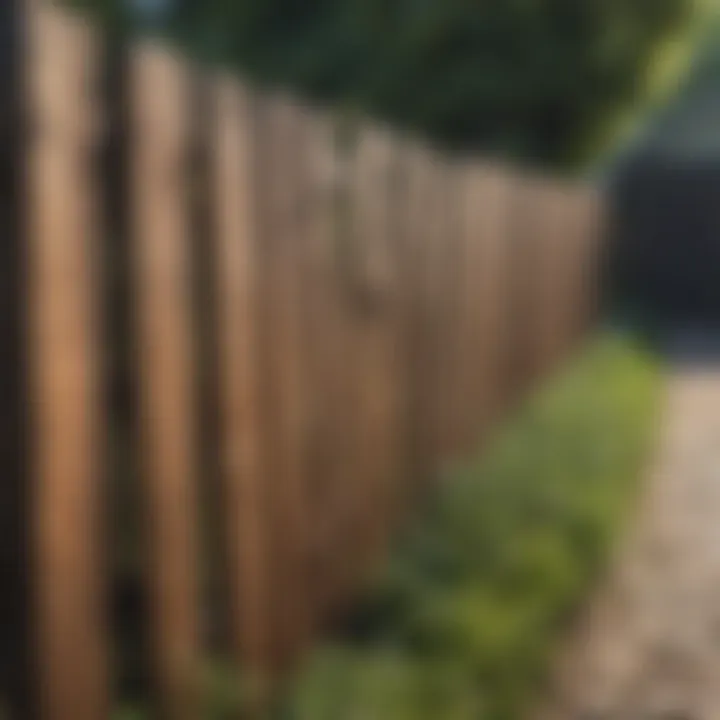 A leaning wooden fence requiring repair