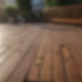 A pristine wooden deck before restaining