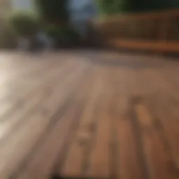 A pristine wooden deck before restaining