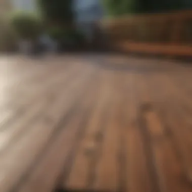 Before Restaining: A Pristine Wooden Deck A pristine wooden deck before restaining