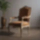 Restored vintage chair showcasing new upholstery and paint
