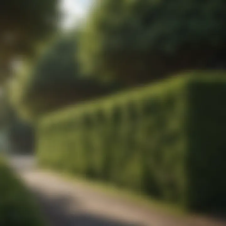 Vibrant green hedge acting as a natural privacy barrier