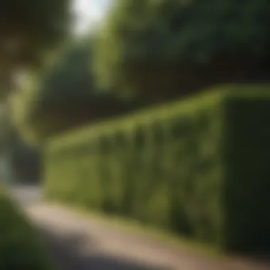 Natural Hedge for Privacy Vibrant green hedge acting as a natural privacy barrier