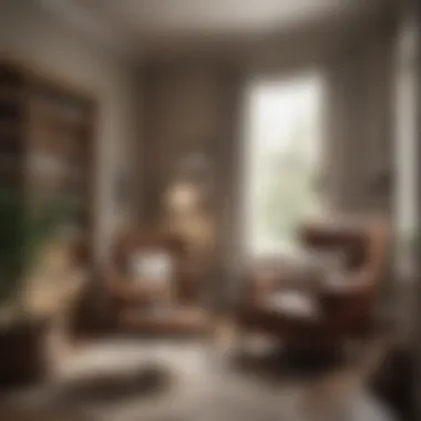 Inviting Reading Nook Cozy reading nook with armchairs and natural light