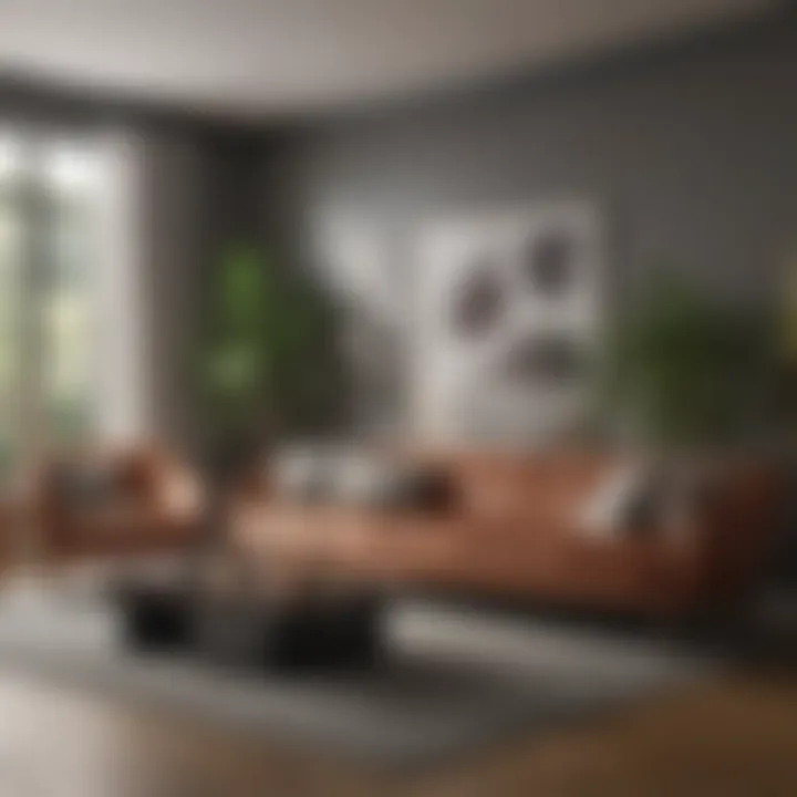 Diverse seating styles showcased in a modern living room