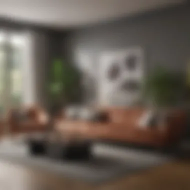 Variety of Seating Styles Diverse seating styles showcased in a modern living room