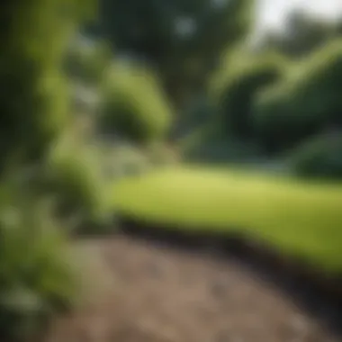 Lush Garden with Thriving Grass A well-maintained garden showcasing lush grass in full sun