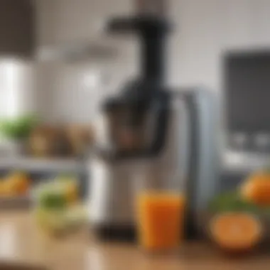 A user-friendly juicer with easy-to-read controls.