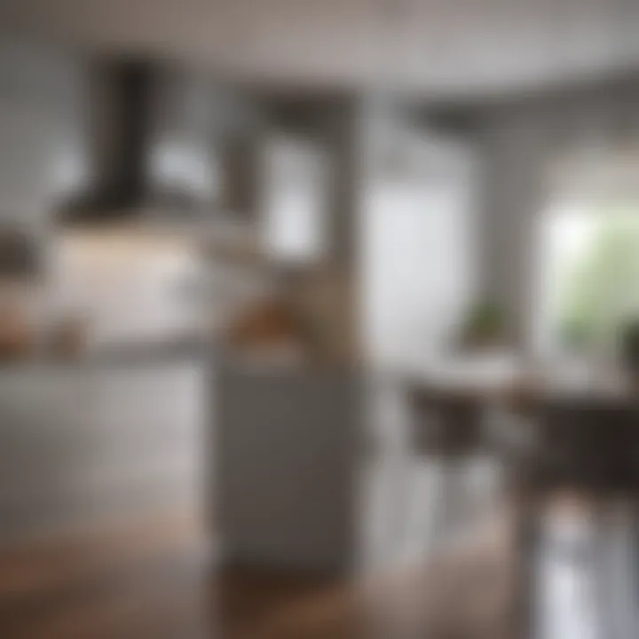 A modern kitchen showcasing a semi-gloss paint sheen