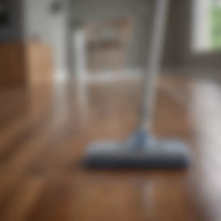 Shark Vertex Duoclean Powerfin on hardwood floor